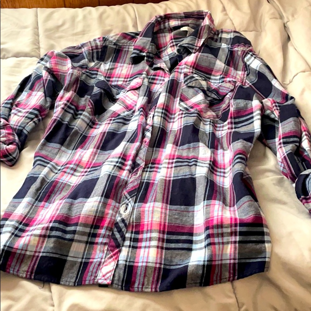 XXL plaid button up